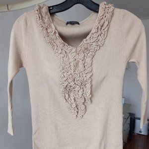 Beige/Brown Top XS